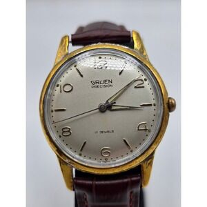 Vintage Gruen Precision Men's Watch – Manual Wind – Mid-Century Classic